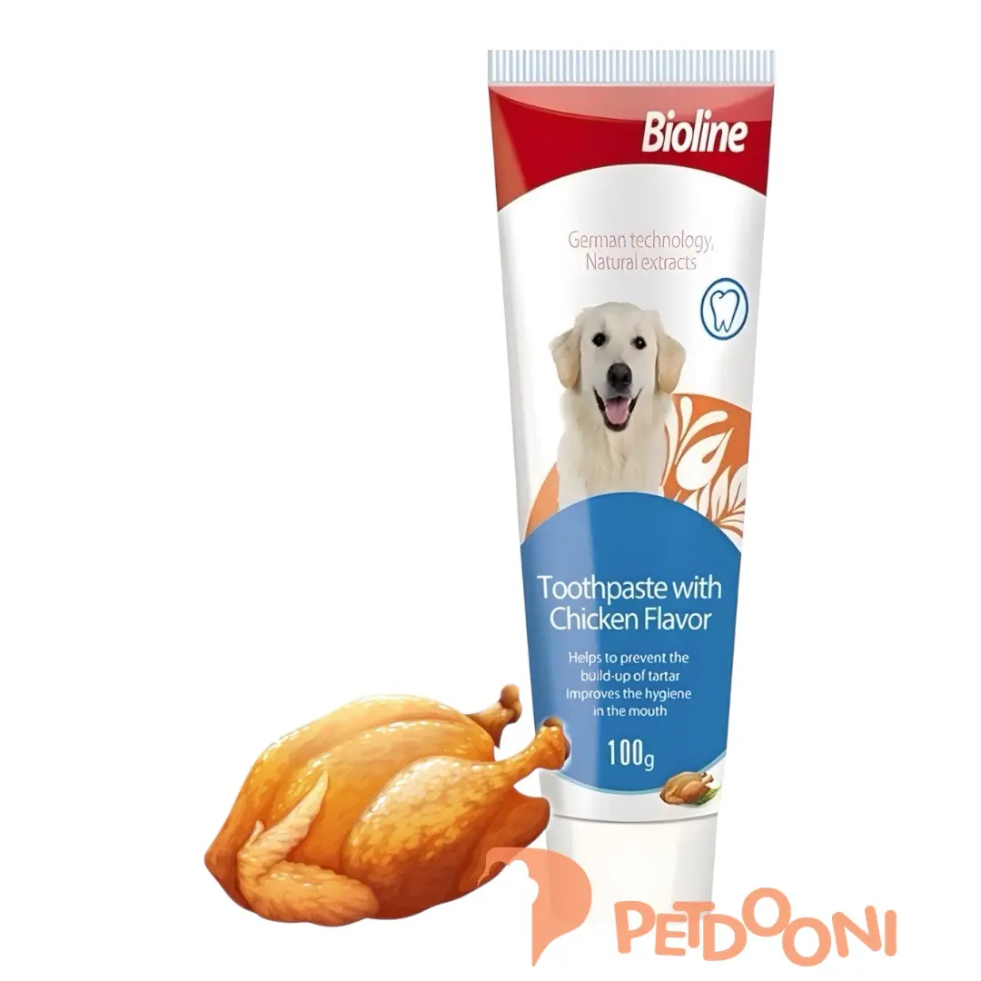 خمیردندان سگ بایولاین با طعم مرغ 100 گرم