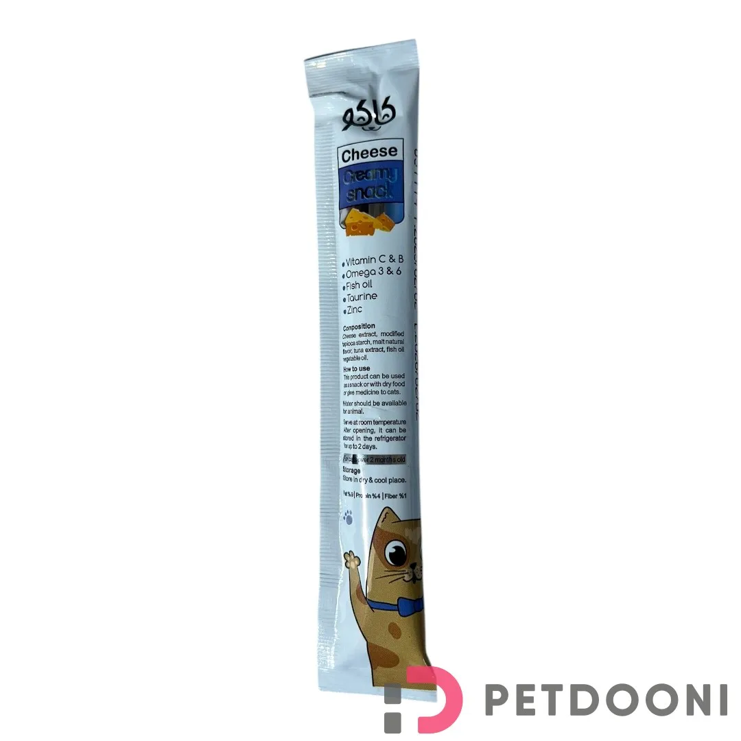 بستنی گربه کاکو با طعم پنیر وزن 20 گرم