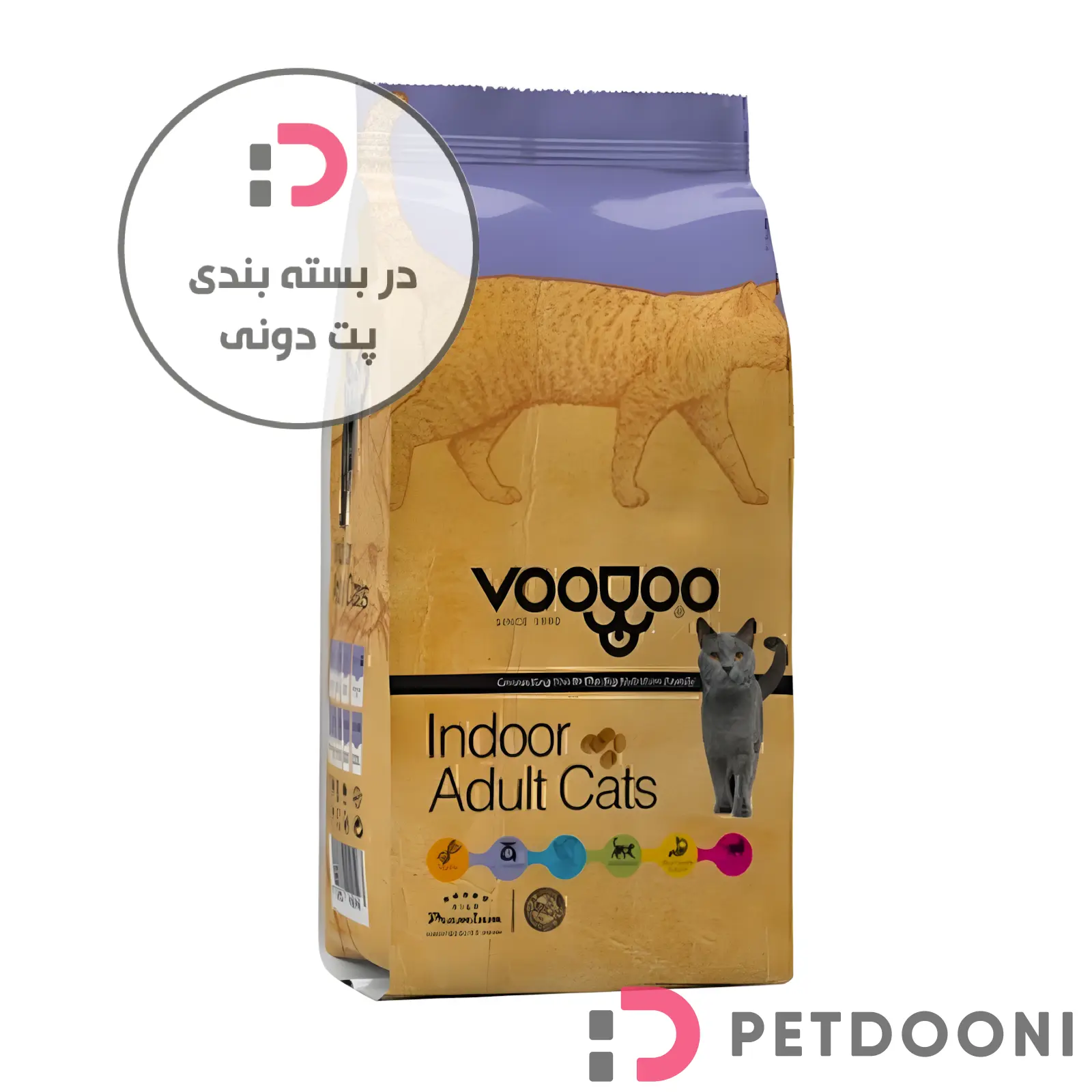 غذا خشک گربه بالغ وودو 1 کیلوگرم