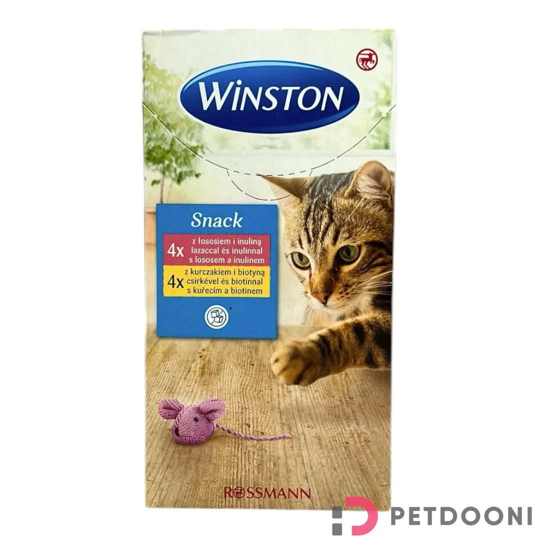 بستنی گربه وینستون با طعم ماهی سالمون و اینولین