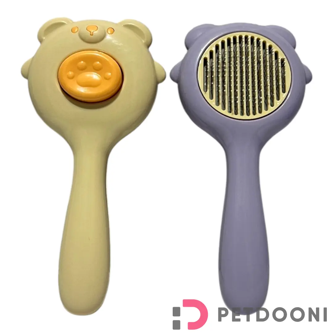 برس موی حیوانات خانگی پاو با دکمه تخلیه