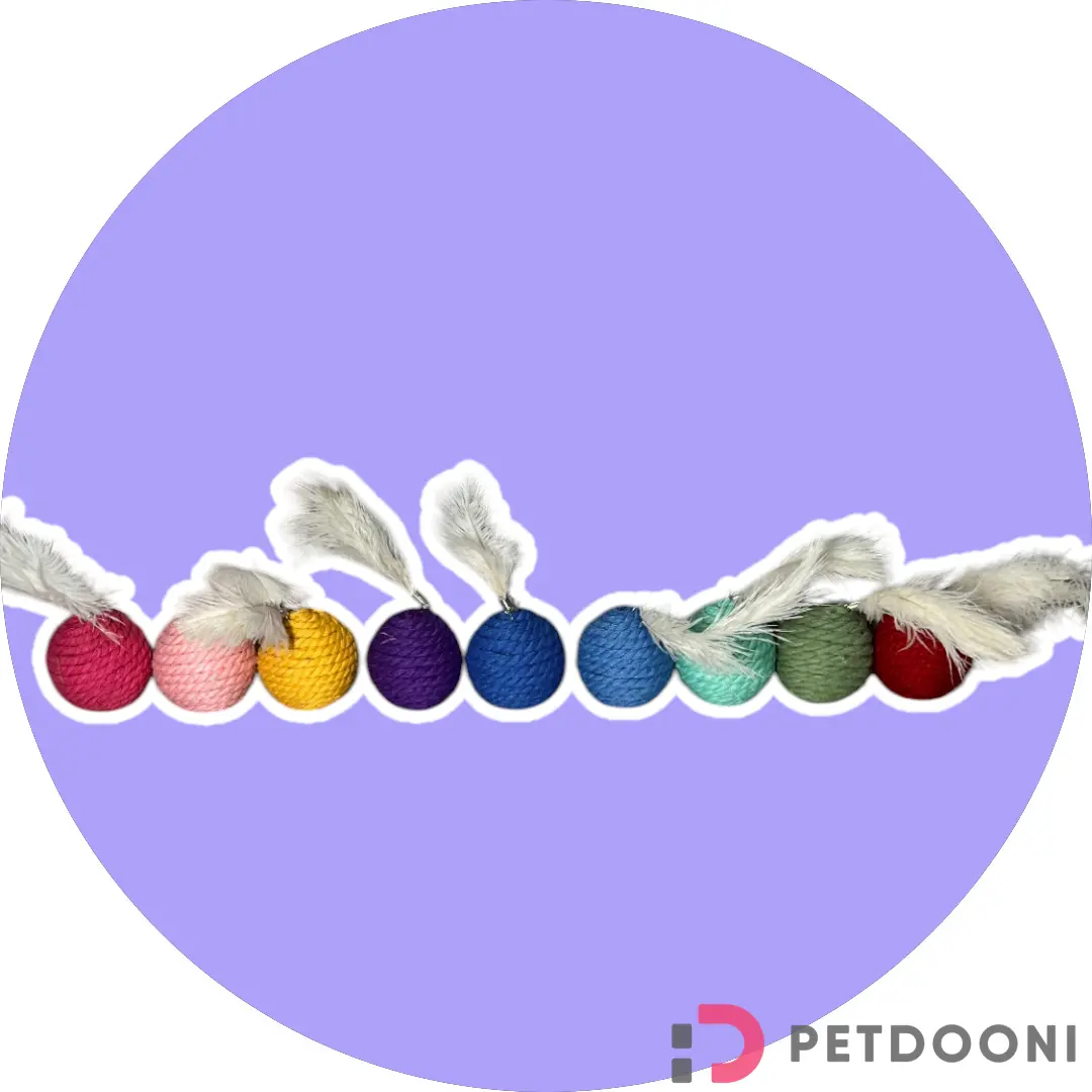 توپ گربه پردار پت دونی همراه با کت نیپ