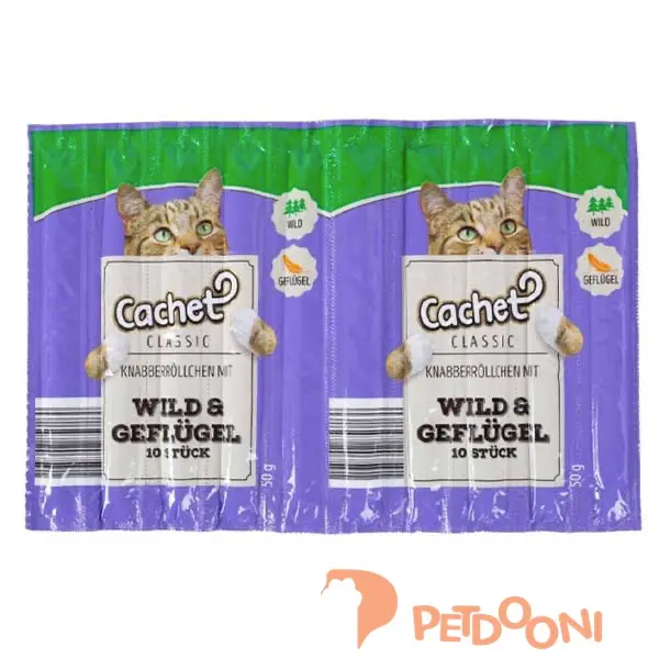 اسنک تشویقی گربه کچت با طعم گوشت شکار و مرغ