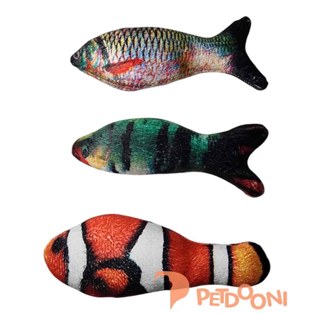 ست عروسک ماهی کوچک سویل پت 3 عددی دارای کت نیپ