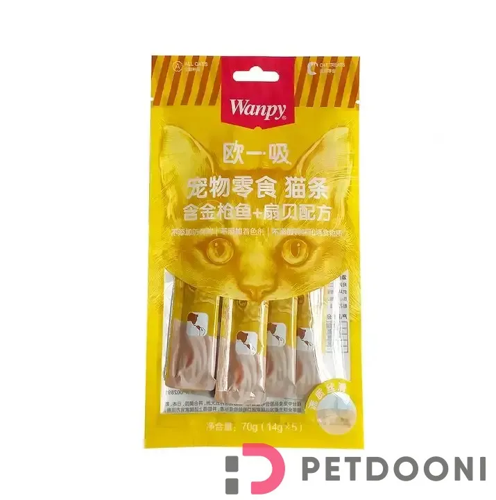 بستنی گربه ونپی مدل Tuna and Oyster با طعم ماهی تن و صدف بسته ۵ عددی