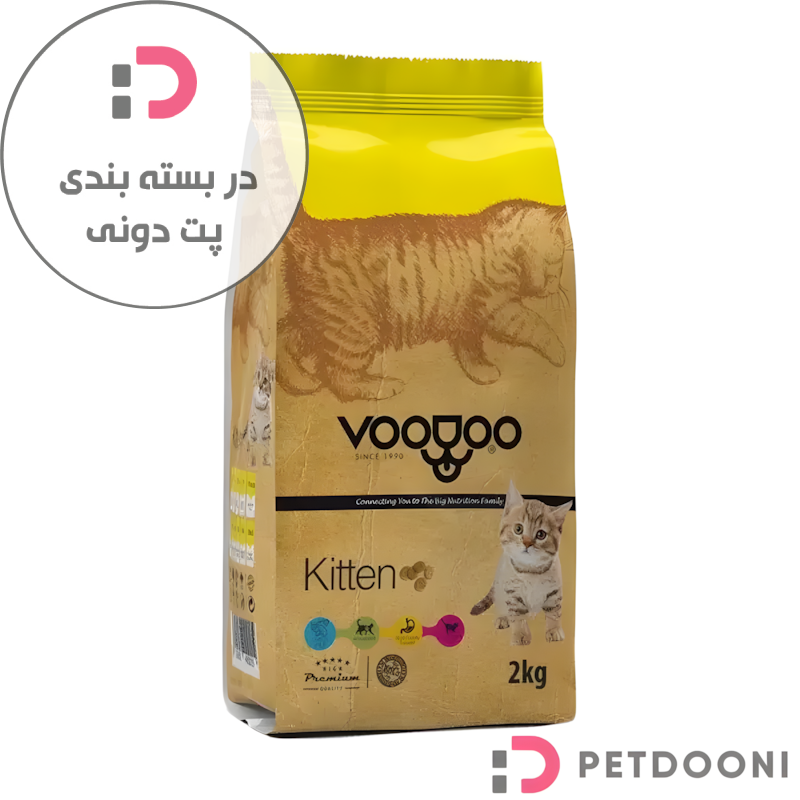 غذای خشک بچه گربه وودو فله 1 کیلوگرم