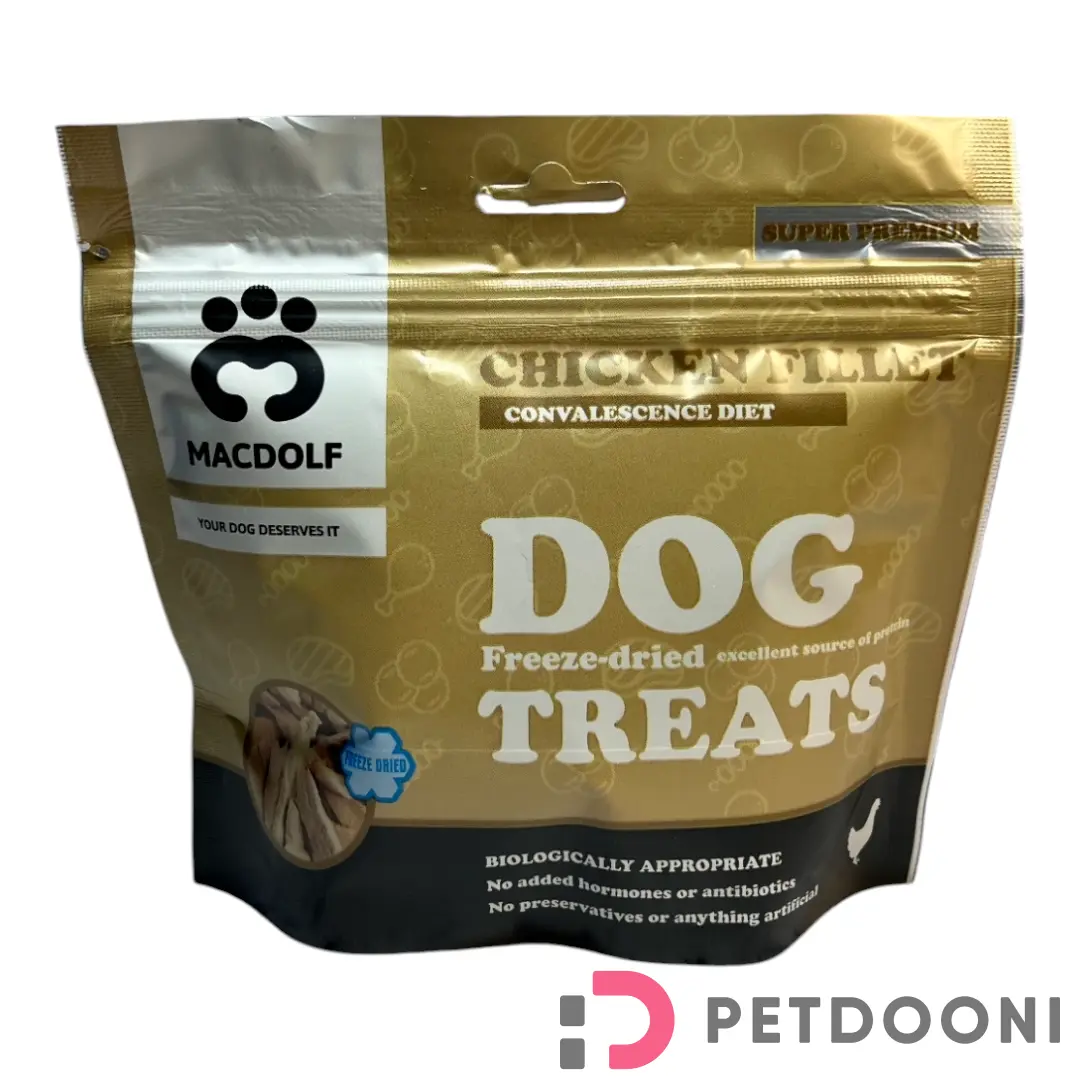 تشویقی فریز دراید سگ مک دولف طعم فیله مرغ وزن ۳۵ گرم