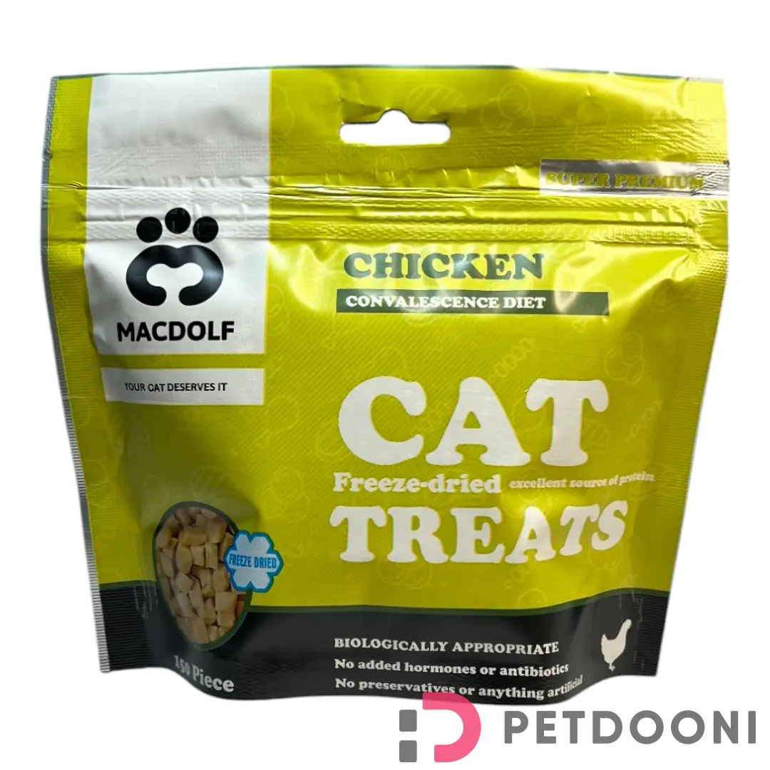 تشویقی فریز دراید گربه مک دولف طعم مرغ وزن ۴۰ گرم