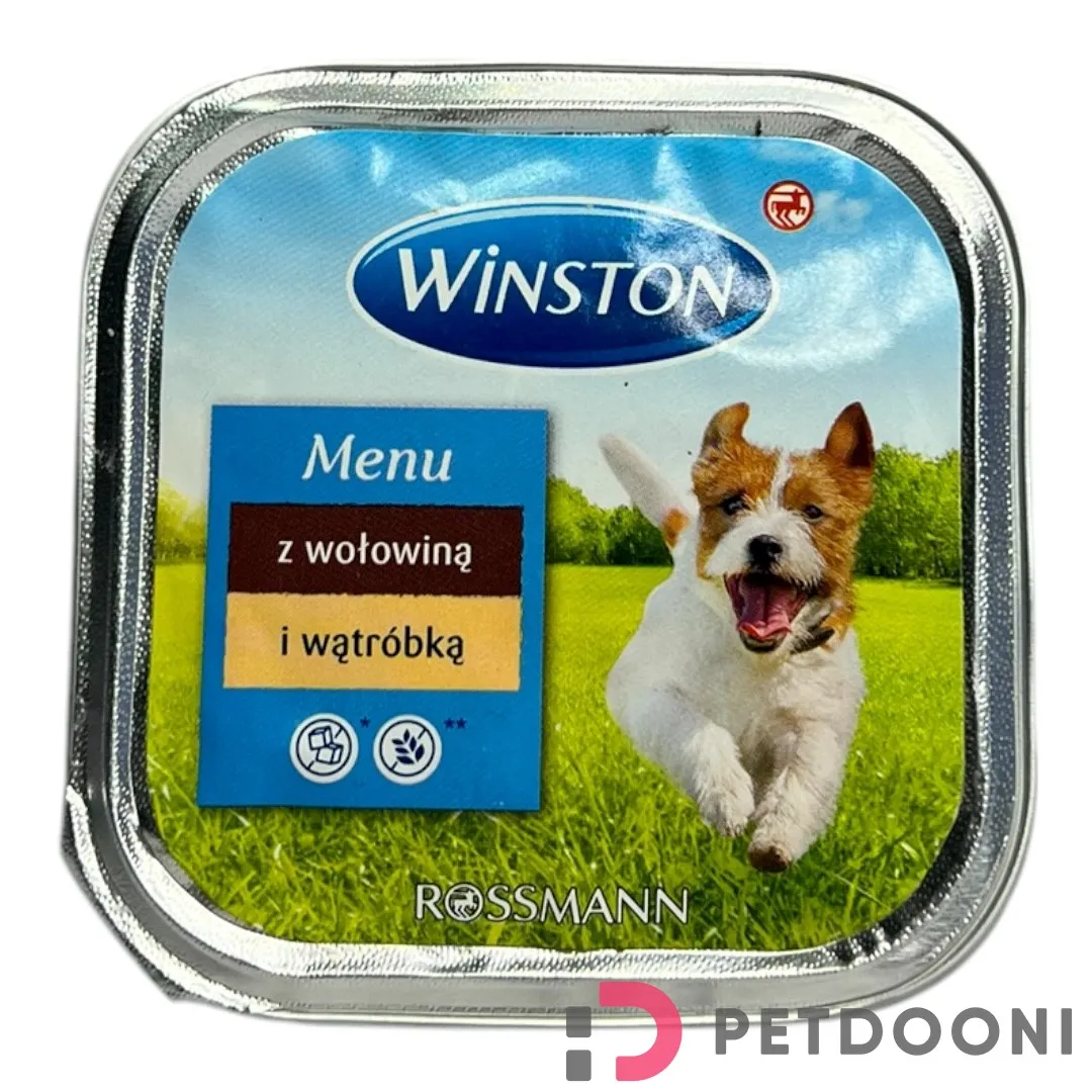 غذای کاسه ای سگ وینستون با طعم گوشت و جگر Winston Beef & Liver وزن 150 گرم