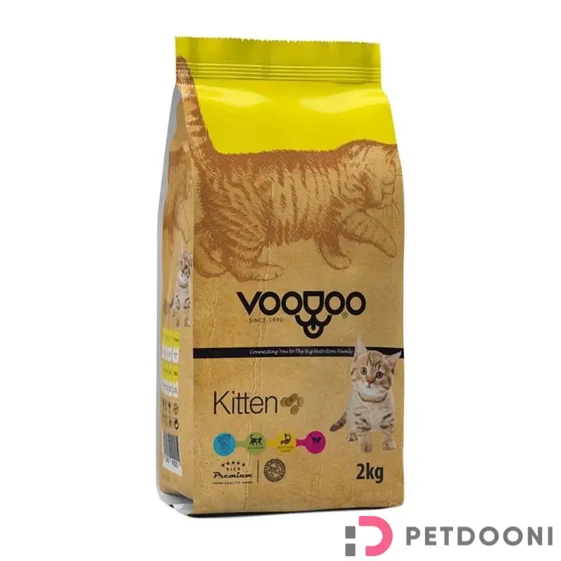 غذای خشک بچه گربه وودو 2 کیلوگرم