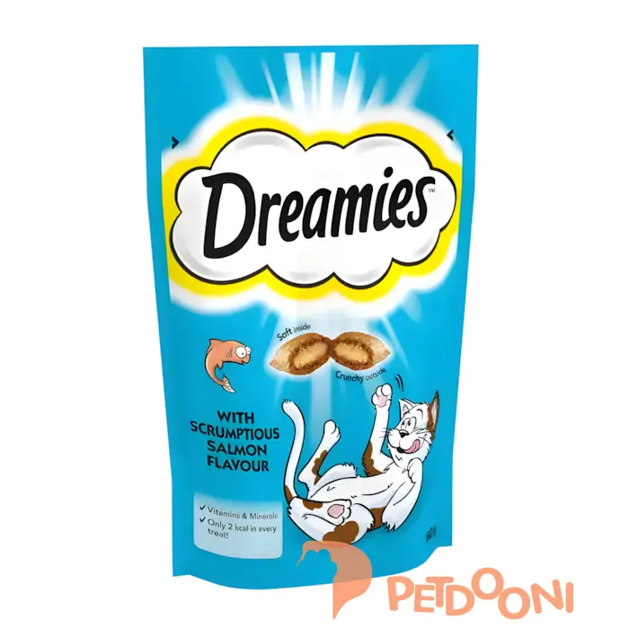 تشویقی گربه دریمیز با طعم پنیر وزن 60 گرم