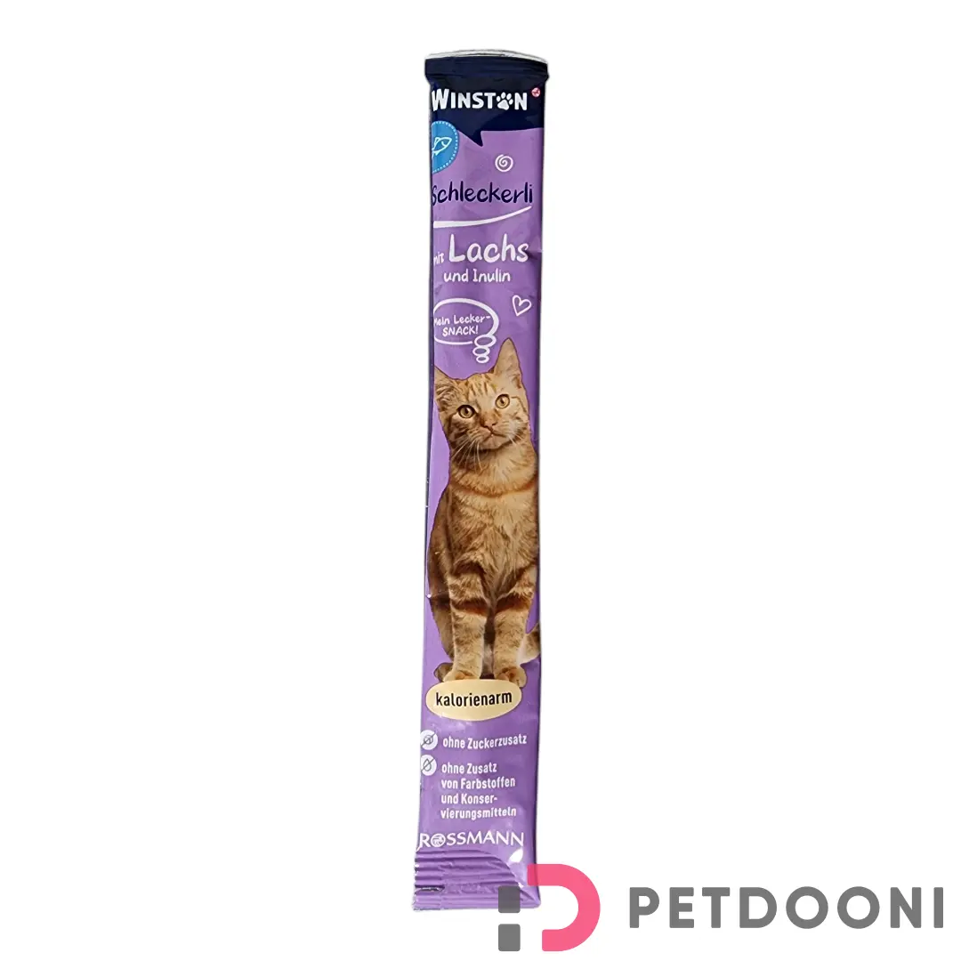 بستنی گربه وینستون با طعم ماهی سالمون و اینولین 15 گرم