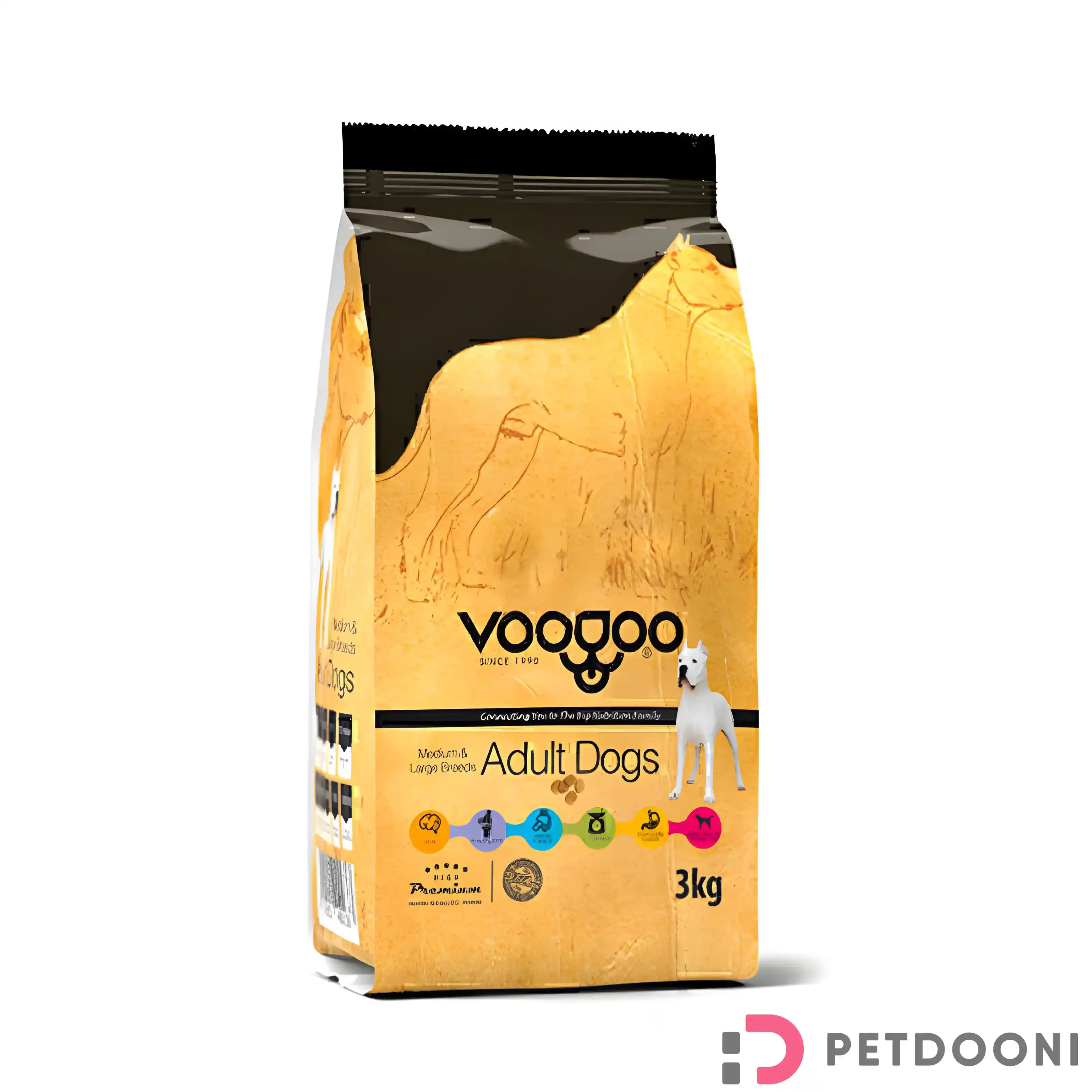 غذای خشک سگ نژاد بزرگ و متوسط وودو وزن 3 کیلوگرم
