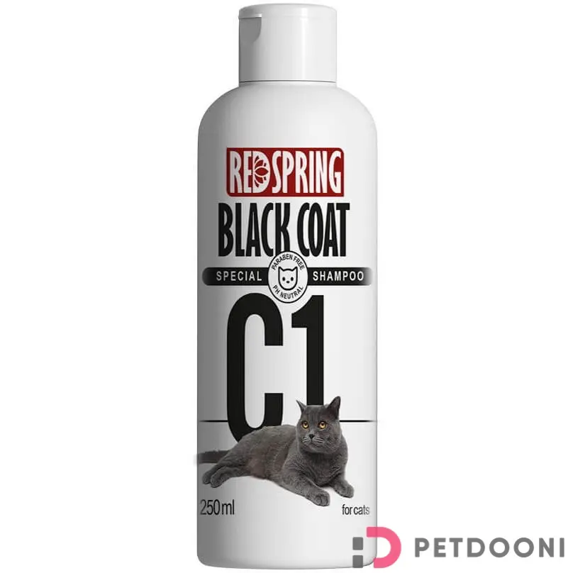 شامپو گربه C1 مخصوص موهای تیره و مشکی رداسپرینگ حجم 300 میلی لیتر