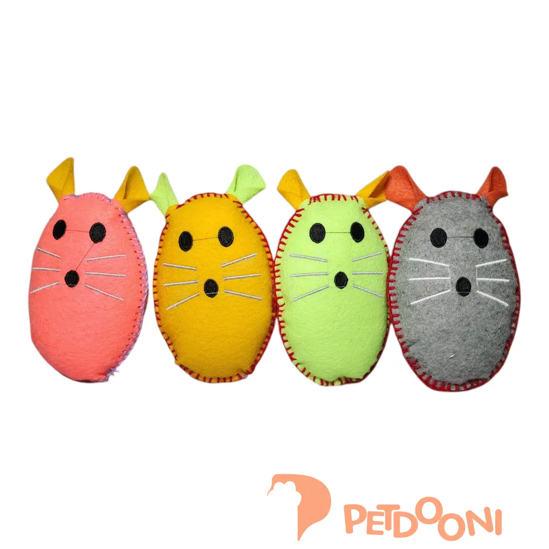 عروسک بازی گربه سویل پت مدل موش نمدی