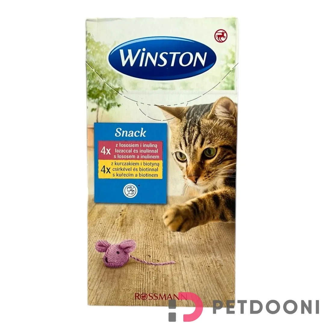 بستنی گربه وینستون با طعم مرغ و سالمون بسته 8 عددی