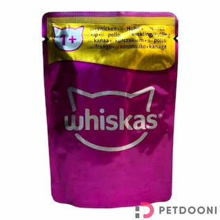 پوچ گربه ویسکاس با طعم مرغ در ژله وزن 85 گرم