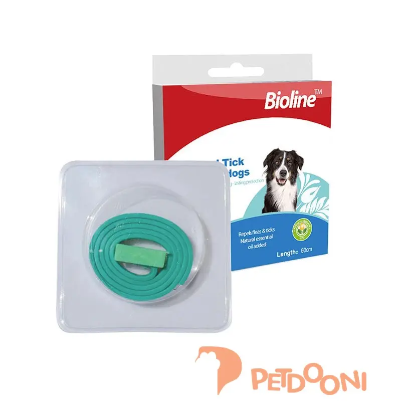 قلاده ضد کک و کنه سگ بایولاین طول 60 سانتی متر