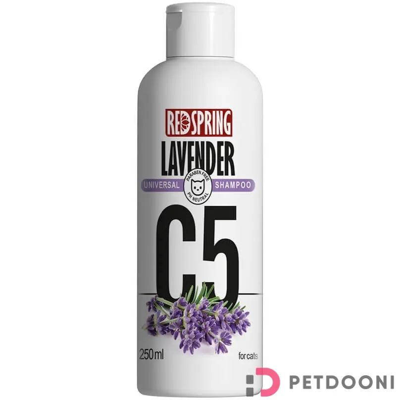 شامپو گربه C5 با عصاره لوندر رداسپرینگ حجم 300 میلی لیتر
