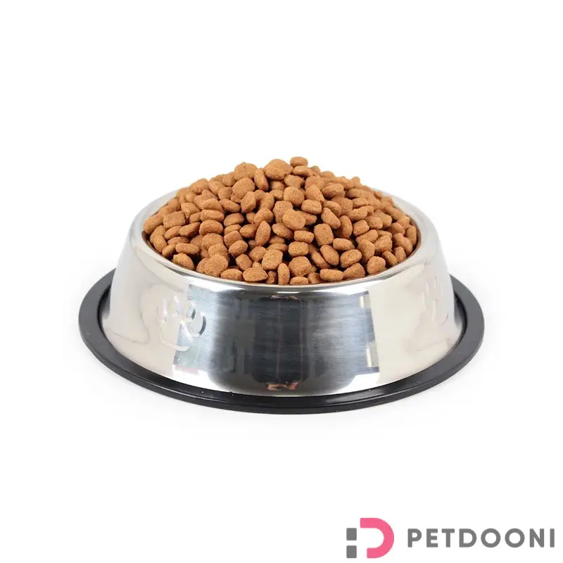 ظرف آب و غذای حیوانات مدل استیل طرح پنجه