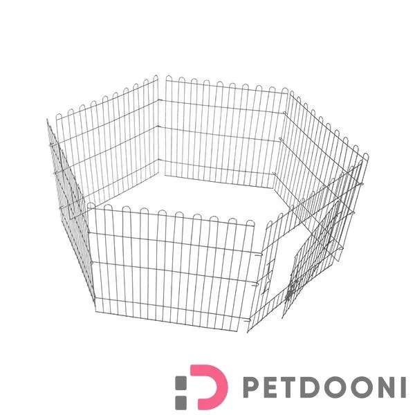 پارک بازی سگ فلزی 6 ضلعی ارتفاع 60 سانتیمتر