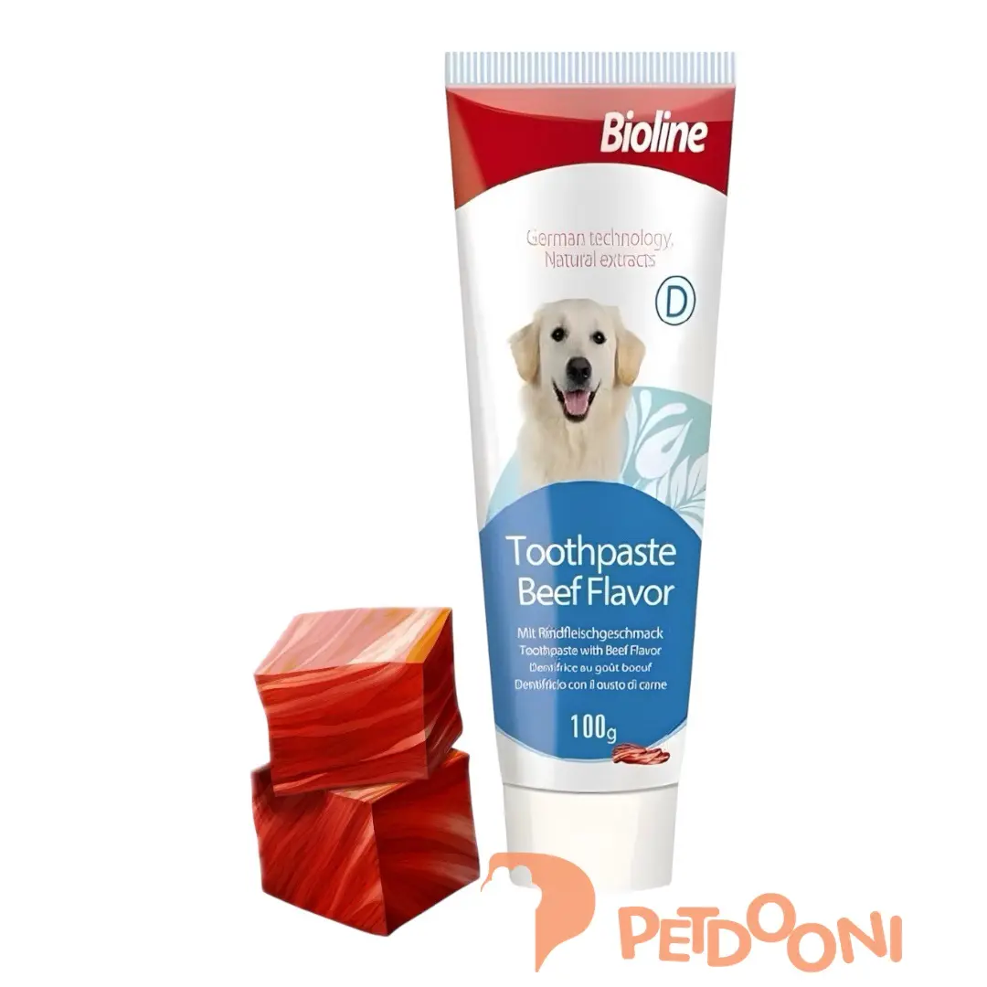 خمیر دندان سگ بایولاین با طعم گوشت 100 گرم