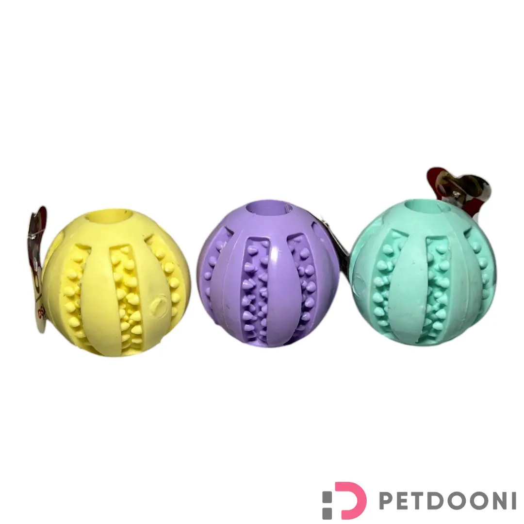 توپ سیلیکونی تشویقی‌خور سگ و گربه 6 سانتی‌متر