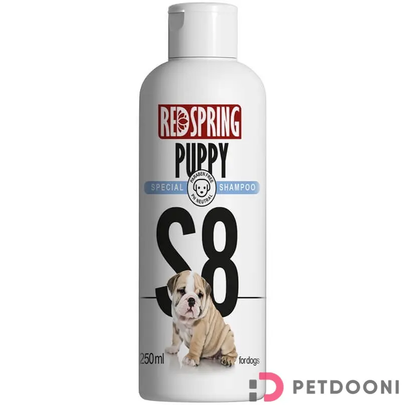 شامپو سگ S8 مخصوص توله سگ رداسپرینگ حجم 300 میلی لیتر