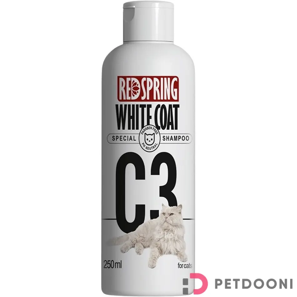 شامپو گربه C3 مخصوص موهای سفید و روشن رداسپرینگ حجم 300 میلی لیتر