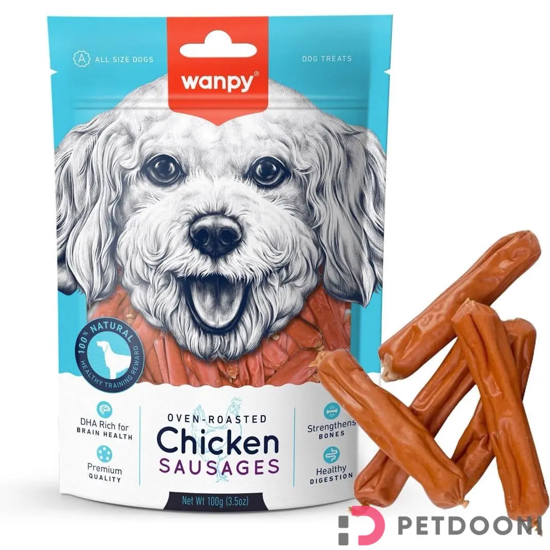 تشویقی سوسیس سگ ونپی با طعم مرغ 100 گرم